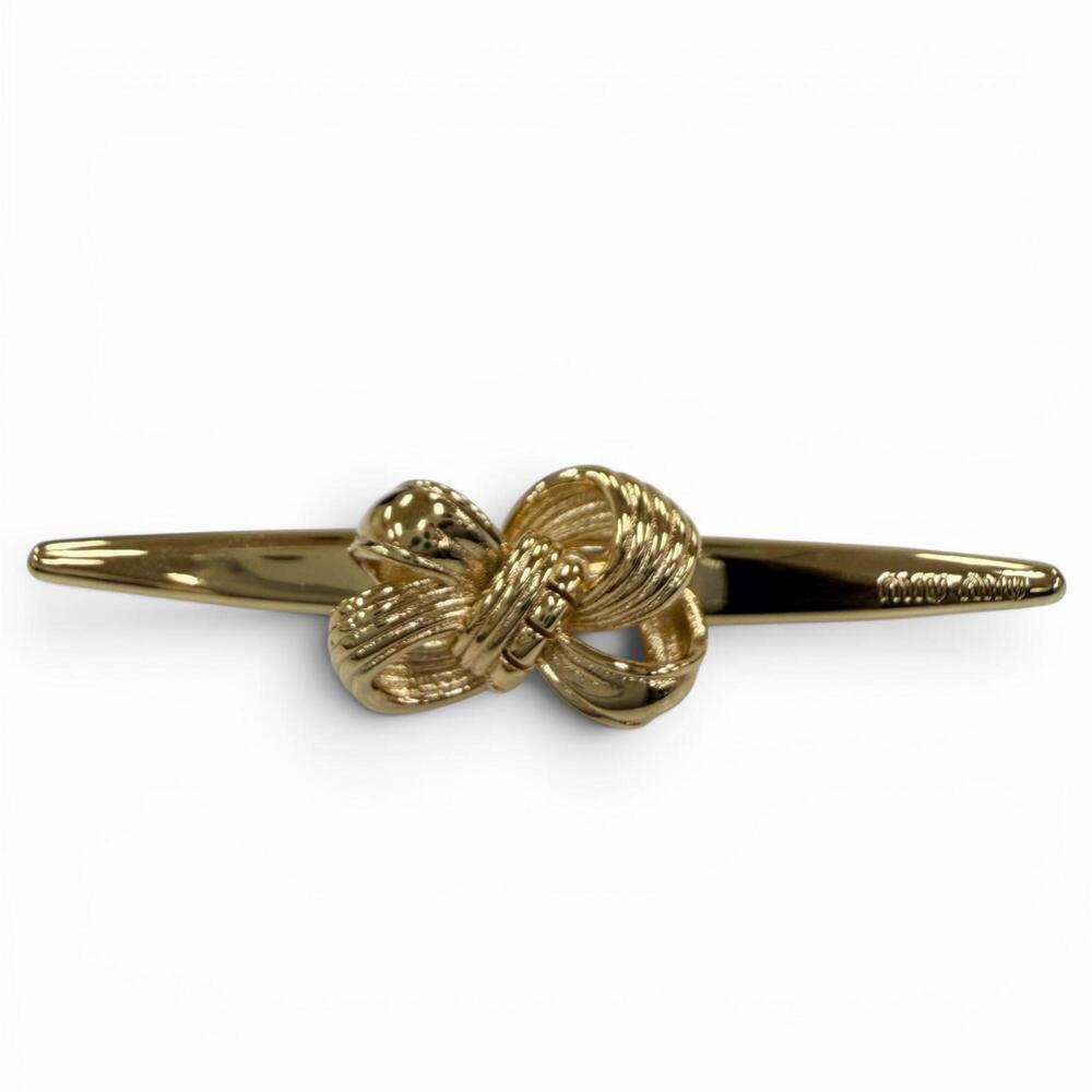 Miu Miu MIUMIU 5IF273 Metal Hair Barrette, Gold, Made in Italy, Women's, with...
